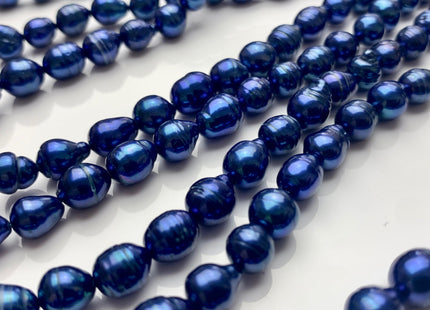 7-8x8-9 mm Navy Blue Baroque Freshwater Pearl Beads Genuine Navy Blue Color Baroque Freshwater Pearls 47-48 Pieces #P1629