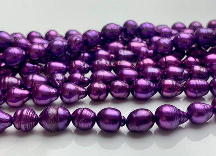 7-8x8-9 mm Dark Purple Baroque Freshwater Pearl Beads Genuine Dark Purple Color Baroque Freshwater Pearls 47-48 Pieces #P1631