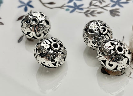 One Piece 11x14 mm 925 Sterling Silver Tibetan Style Silver Spacer Genuine Sterling Silver Spacer Bali Antique Drum Shape Beads #10173