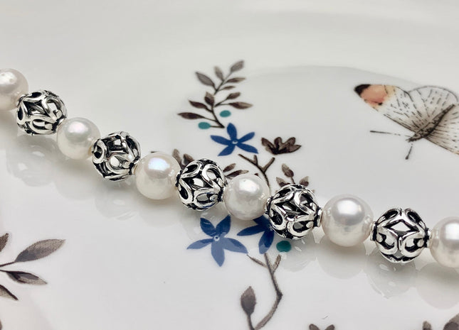 One Piece 9mm 925 Sterling Silver Tibetan Style Silver Spacer Ball Genuine Sterling Silver Spacer Bali Antique Beads #10176