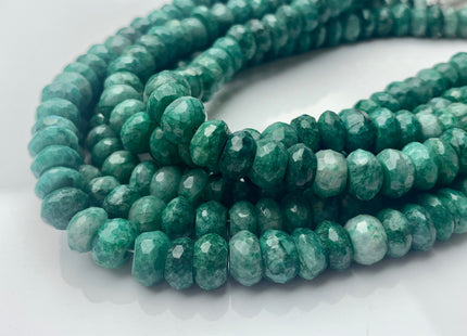 7-8 mm AAA 100% Natural Faceted Rondelle Green Chrysocolla Gemstone Beads Top Quality Gemmy Green Chrysocolla Beads 8 Inches #3773