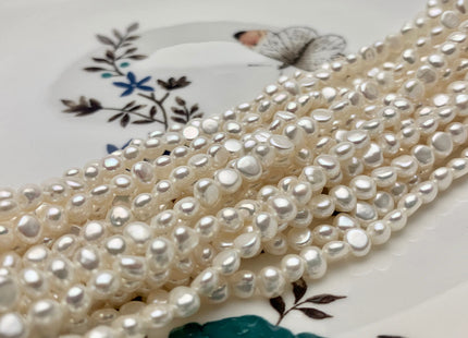 3.5-5mm AAAA Natural White Round Nugget Freshwater Seed Pearl Beads Genuine Smoot And High Luster Tiny Cultured Seed Pearl #P1600