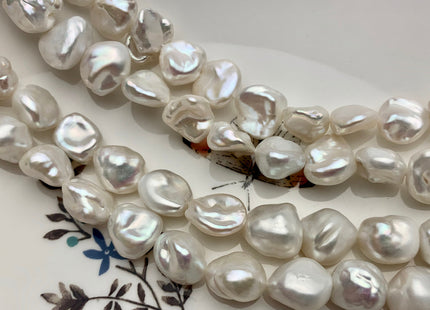 10-13 mm AAA Natural White Freshwater Keshi Pearl Beads Genuine Rare High Luster Freshwater Nugget Keshi Center Drilled Pearl #P1664