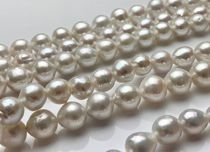8-10 mm AAAAA Very Rare Natural White Freshwater Baroque Pearl Beads Top Quality Super High Luster White Baroque Pearls #P1598