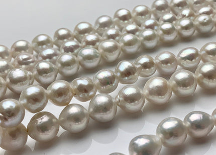 8-10 mm AAAAA Very Rare Natural White Freshwater Baroque Pearl Beads Top Quality Super High Luster White Baroque Pearls #P1598