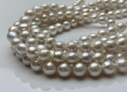 8-10 mm AAAAA Very Rare Natural White Freshwater Baroque Pearl Beads Top Quality Super High Luster White Baroque Pearls #P1598
