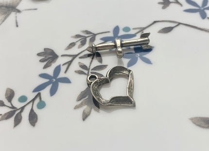 13X15 mm 925 Sterling Silver Toggle Clasp Genuine 925 Sterling Silver Toggle Findings Heart Shape Design DIY Jewelry #10229