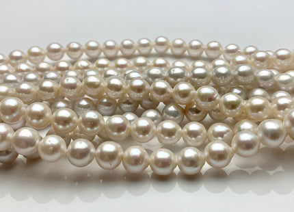 8 mm AAA Natural White Top Quality Edison Baroque Freshwater Pearls Bead Genuine Very High Luster Freshwater Edison Pearls 50 Pieces #P1086