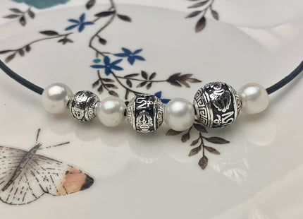 One Piece 8-12 mm 925 Sterling Silver Tibetan Style Silver Spacer Ball Genuine Sterling Silver Spacer Bali Antique Large Hole Beads #10226