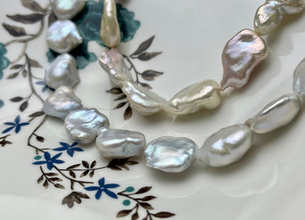 11-15x15-20 mm Limited Edition Keishi Pearls in Natural White OR Light Pink OR Mixed White & Light Pink Corn flake Pearls Genuine Pearls #80