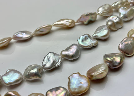 11-15x15-20 mm Limited Edition Keishi Pearls in Natural White OR Light Pink OR Mixed White & Light Pink Corn flake Pearls Genuine Pearls #80