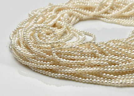 2 mm AA Natural White Tiny Freshwater Potato Pearl Beads Genuine Freshwater Natural Seed Pearl Beads #P1692