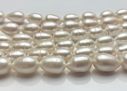 9-11x13-15 mm AA Natural White Tear-Drop Rice Shape Freshwater Pearl Beads Genuine Natural Freshwater Pearls #1090