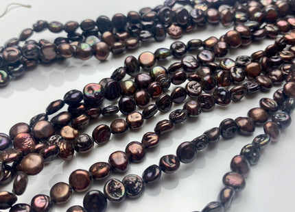 5-6mm or 6-7mm Dark Brown Color Keshi Nugget Freshwater Pearl Beads Center Drilled Keshi Pearls Genuine Freshwater Tiny Keshi Pearls #P1702