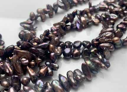 4x8mm Or 6-7mm AAA Peacock Color Keshi Freshwater Nugget Pearl Beads Center Drilled Keshi Nuggets Genuine Peacock Freshwater Pearl #P1619