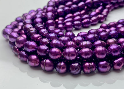 7-8x8-9 mm Dark Purple Baroque Freshwater Pearl Beads Genuine Dark Purple Color Baroque Freshwater Pearls 47-48 Pieces #P1631