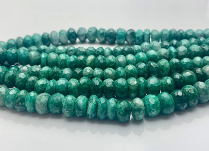 7-8 mm AAA 100% Natural Faceted Rondelle Green Chrysocolla Gemstone Beads Top Quality Gemmy Green Chrysocolla Beads 8 Inches #3773