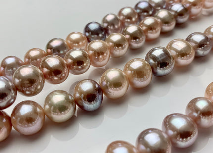 10-11 mm AAA Rare Extra Shiny Natural Mixed Mauve Pink Potato Freshwater Pearl Bead Genuine High Luster Quality Bridal Pearl 41 Beads #P1662