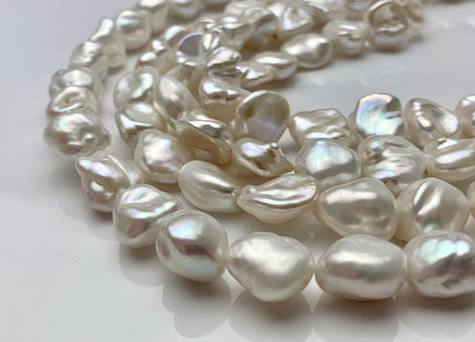 10-13 mm AAA Natural White Freshwater Keshi Pearl Beads Genuine Rare High Luster Freshwater Nugget Keshi Center Drilled Pearl #P1664