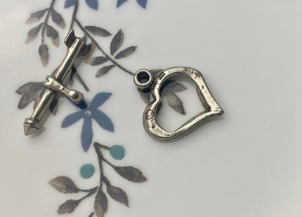 13X15 mm 925 Sterling Silver Toggle Clasp Genuine 925 Sterling Silver Toggle Findings Heart Shape Design DIY Jewelry #10229