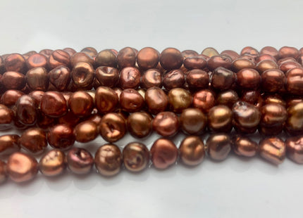 6x6.5-7 mm Dark Browm Color Freshwater Keshi Pearl Beads Genuine Dark Brown Color Keshi Nugget Pearls 61 Pieces #P1715