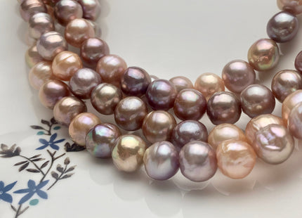 9-11mm AAAA Very Rare Dark Mauve Pink Baroque Pearl Genuine Top Quality Natural Edison Pearl With Iridescent Color 40-41 Beads #P1672