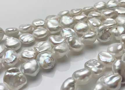 10-11mm AAAAA Natural White Keshi Nugget Freshwater Pearl Beads Super High Luster Center Drilled Genuine Freshwater Keshi Pearl #P1676