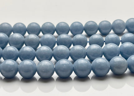 10mm 12mm AAA Natural Blue Angelite Smooth Round high Quality Gemstones #2228