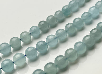 8mm 10mm AAA Smooth Round Natural Color Aquamarine Gemstone Beads Top Quality Natural Color Aquamarine Gemstone #2258