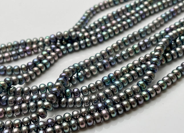4-6mm AAA Peacock Button Freshwater Pearl, Genuine Freshwater Pearl, Peacock Feshwater Pearls, High Luster Peacock Button Pearl #59