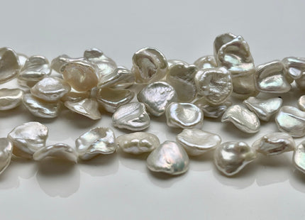 10-11 mm AAA High Luster Natural White Keshi Paddle Freshwater Pearl Beads Top Drilled Natural White Dancing Keshi Pearls #342