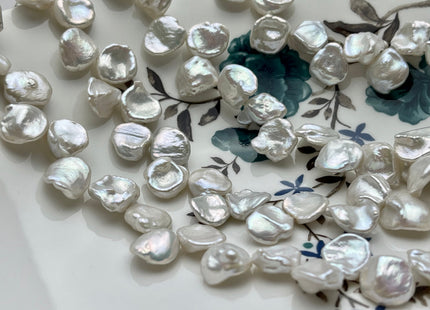 10-11 mm AAA High Luster Natural White Keshi Paddle Freshwater Pearl Beads Top Drilled Natural White Dancing Keshi Pearls #342