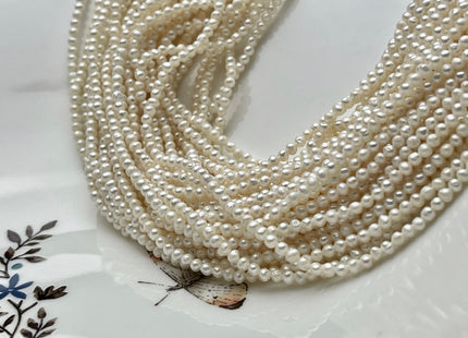2 mm AA Natural White Tiny Freshwater Potato Pearl Beads Genuine Freshwater Natural Seed Pearl Beads #P1692
