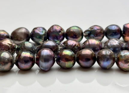 10-11.5mm 15-16 mmAA Large Hole Dark Peacock Baroque Pearl Hole Size 2.0mm Rare Genuine Large Hole Baroque Pearl Beads #261
