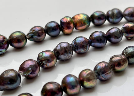 10-11.5mm 15-16 mm AA Large Hole Dark Peacock Baroque Pearl Hole Size 2.0mm Rare Genuine Large Hole Baroque Pearl Beads #261