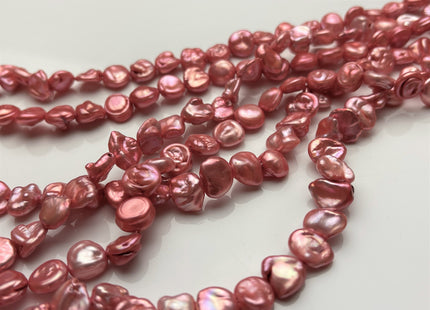 8-10 mm Pink Color Keshi Freshwater Nugget Pearl Beads Center Drilled Keshi Nugget Beads Genuine Keshi Freshwater Pearls #P1755