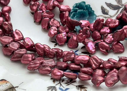 8x10 mm Top Drilled OR Diagonal Drilled Biwa Stick Freshwater Pearl Beads Pink Color Genuine Freshwater Biwa Pearls #1239