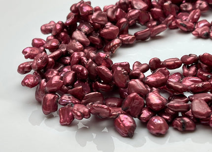 8x10 mm Top Drilled OR Diagonal Drilled Biwa Stick Freshwater Pearl Beads Pink Color Genuine Freshwater Biwa Pearls #1239