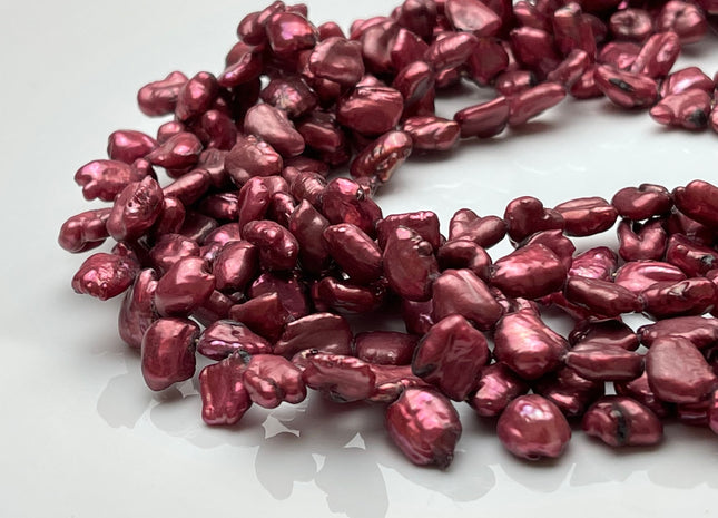 8x10 mm Top Drilled OR Diagonal Drilled Biwa Stick Freshwater Pearl Beads Pink Color Genuine Freshwater Biwa Pearls #1239