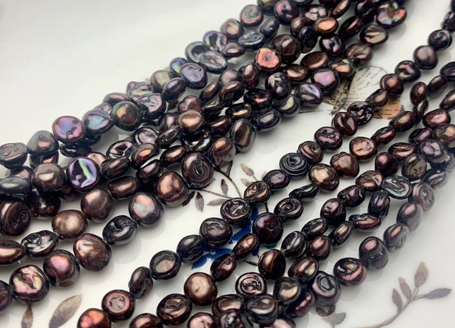 5-6mm or 6-7mm Dark Brown Color Keshi Nugget Freshwater Pearl Beads Center Drilled Keshi Pearls Genuine Freshwater Tiny Keshi Pearls #P1702