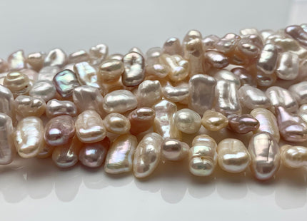 7-8x12-13 mm Multi Pink Biwa Stick Freshwater Pearl Beads Genuine Cultured Center Drilled Multi Pink Color Pearl Beads #P1699