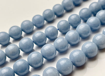 10mm 12mm AAA Natural Blue Angelite Smooth Round high Quality Gemstones #2228