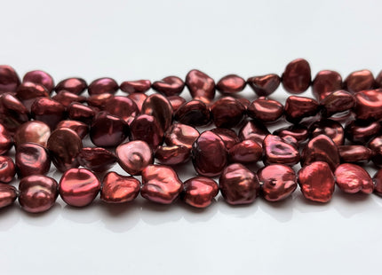 10-11 mm AAA Fuchsia Pink Color Keshi Nugget Freshwater Pearl Beads Center Drilled Very Rare Super High Luster Keshi Nugget Pearl #P1747
