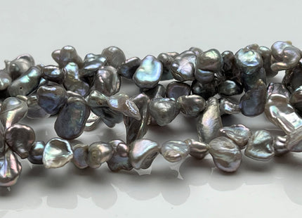 5-6x7-10 mm AAA High Luster Gray Color With Pink Luster Keshi Freshwater Pearl Beads Top Drilled Dancing Silver Keshi Pearl Beads #P1741