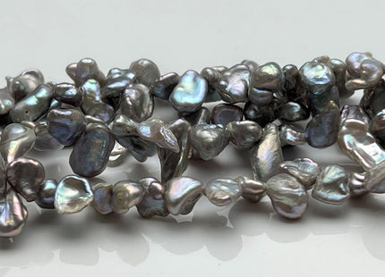 5-6x7-10 mm AAA High Luster Gray Color With Pink Luster Keshi Freshwater Pearl Beads Top Drilled Dancing Silver Keshi Pearl Beads #P1741