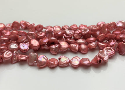 8-10 mm Pink Color Keshi Freshwater Nugget Pearl Beads Center Drilled Keshi Nugget Beads Genuine Keshi Freshwater Pearls #P1755