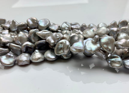 10-12 mm AA Gray Color Keshi Nugget Freshwater Pearl Beads Center Drilled Keshi Pearls Genuine Keshi Nugget Pearls 46 Beads #P1792