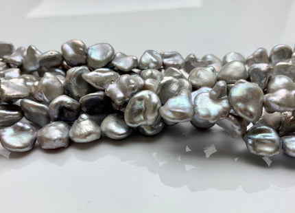 10-12 mm AA Gray Color Keshi Nugget Freshwater Pearl Beads Center Drilled Keshi Pearls Genuine Keshi Nugget Pearls 46 Beads #P1792