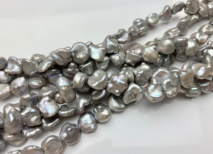 10-12 mm AA Gray Color Keshi Nugget Freshwater Pearl Beads Center Drilled Keshi Pearls Genuine Keshi Nugget Pearls 46 Beads #P1792