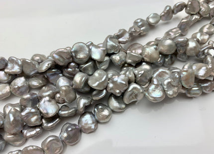 10-12 mm AA Gray Color Keshi Nugget Freshwater Pearl Beads Center Drilled Keshi Pearls Genuine Keshi Nugget Pearls 46 Beads #P1792